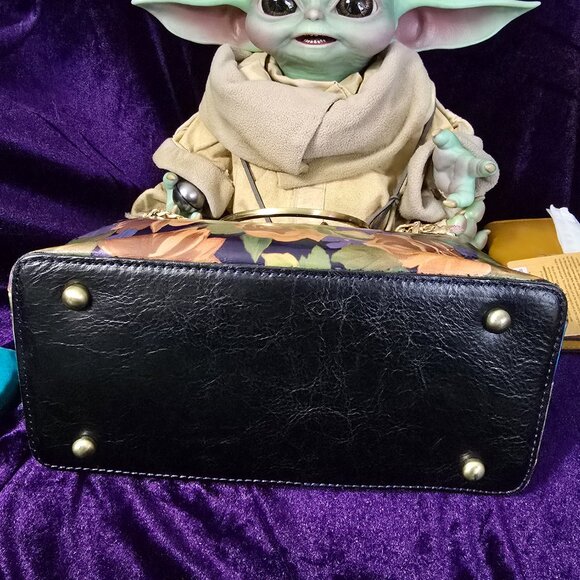 Patricia Nash Empoli Satchel in Blue Sky Rose & Nash Wallet - Picture 6 of 10